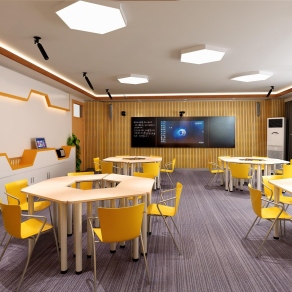 现代教室3D模型下载